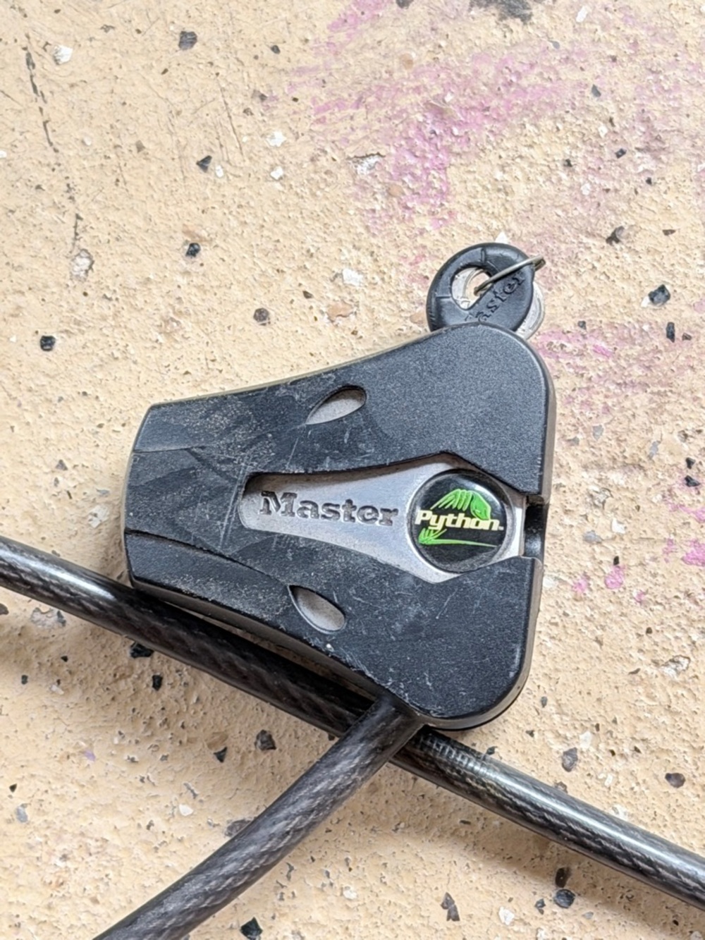 Masters Python Cable Lock Keyed Black with Green Accent